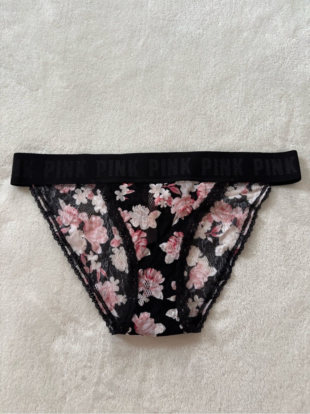 Victoria Secret PINK floral lace panties